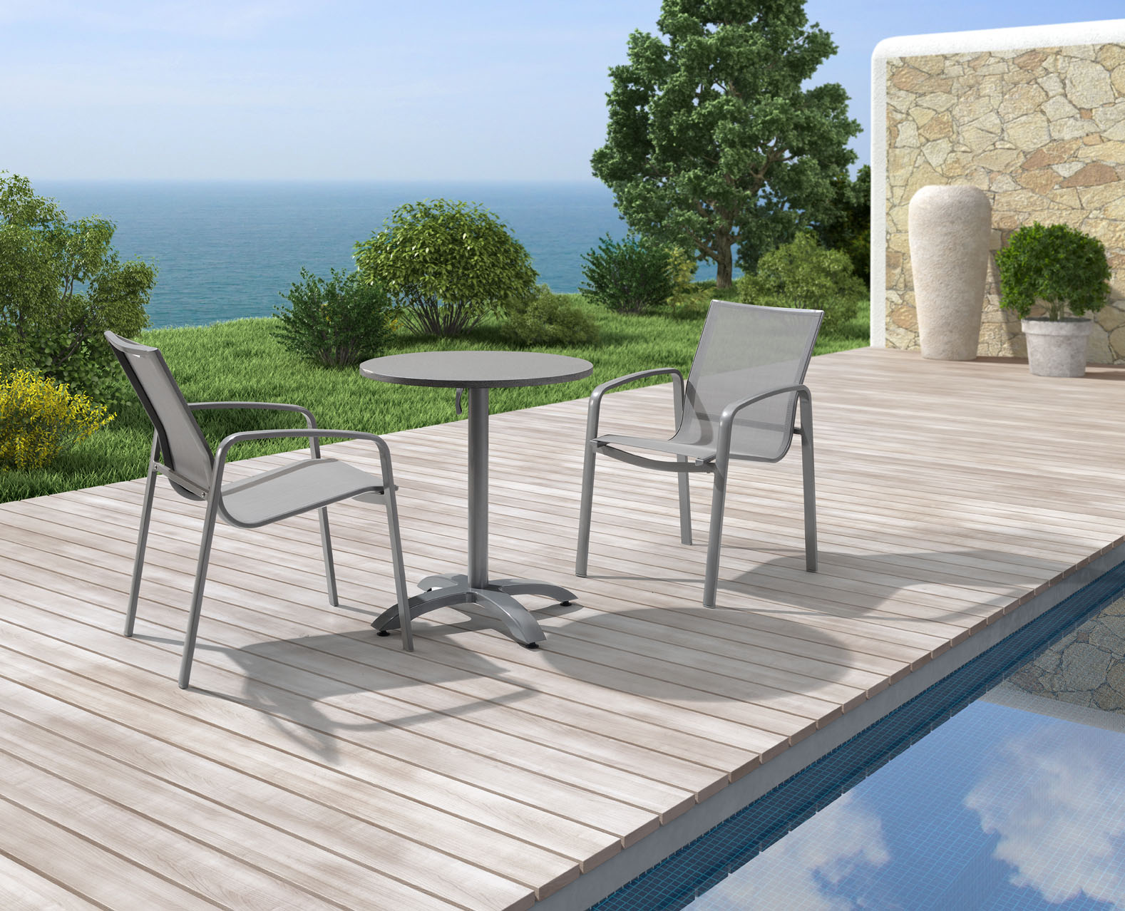 <b>铝合金特斯林桌椅黑色</b>