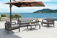 铝合金黑色沙发